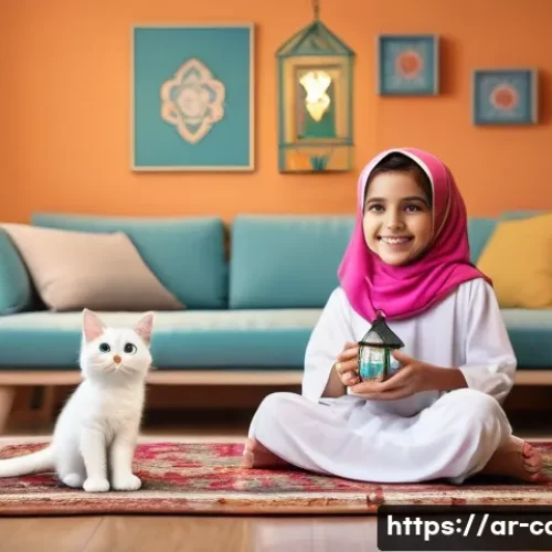 Home 13 체크카드 추천 앱 - **Prompt:** A young Arab girl, around 7 years old, wearing a colorful, modest hijab and a playful su...